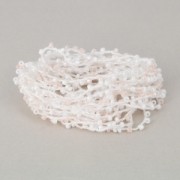 Beaded thread with seed beads 2.4 mm for DIY creations - Pink/White x3m