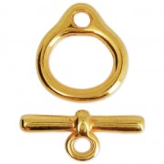 Zamac Toggle clasp 17.5 mm fine Gold plated x1|raw }}