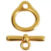 Zamac Toggle clasp 17.5 mm fine Gold plated x1