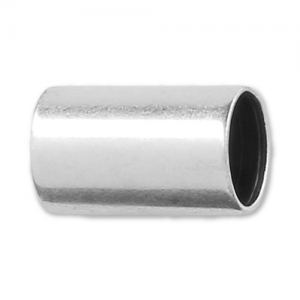 Tube bead with large hole 10x6 mm for 5 mm cord Antique Silver Plating x1