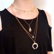 Fancy drop/arrow mesh chain 2.4 mm fine Gold plated x50cm