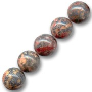 Bead Red Leopard 12mm x1