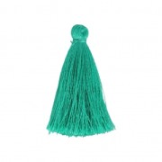 Tassel imitation silk 40 mm Emerald|raw }}