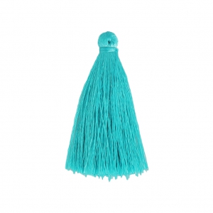 Tassel imitation silk 40 mm Turquoise