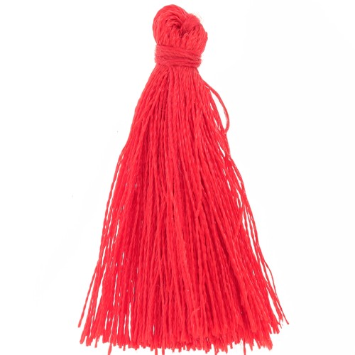 Tassel imitation silk 35 mm Red