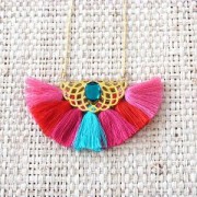 Tassel imitation silk 35 mm Red