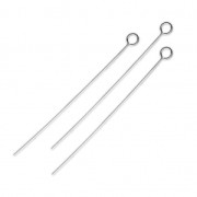 925 Sterling Silver Eye pin  - Made in Europe - 50x0.7 mm x5|raw }}