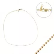 Gold Filled ball mesh chain 1 mm x 38.1cm
