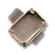 Ring base with 18x13mm setting Old copper tone x1|raw }}