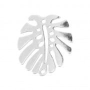 925 Sterling Silver Philodendron leaf spacer 18x16 mm x1
