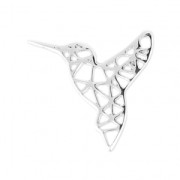 925 Sterling Silver Origami spacer / pendant hummingbird 14x13 mm x1|raw }}