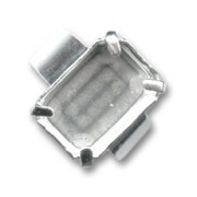 Ring base with 18x13mm setting Silver tone x1|raw }}