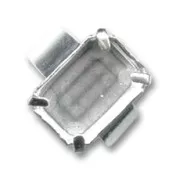 Ring base with 18x13mm setting Silver tone x1