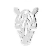 925 Sterling Silver Zebra head charm 14x10 mm x1