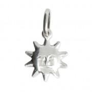 925 Sterling Silver Sun Charm 19x11 mm x1|raw }}