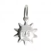 925 Sterling Silver Sun Charm 19x11 mm x1