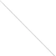925 Sterling Silver Oval cable Chain flat links 1 mm x1m