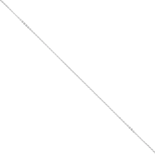 925 Sterling Silver Oval cable Chain flat links 1 mm x1m