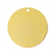 Smooth sequin 25 mm - fine Gold plated x1|raw }}