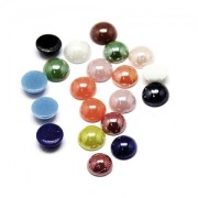 Cabochons in pearlescent resin 8 mm Multicolored x20|raw }}