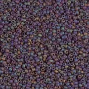 Miyuki Seed beads 15/0 409FR - Mat Opaque Chocolate AB x8g