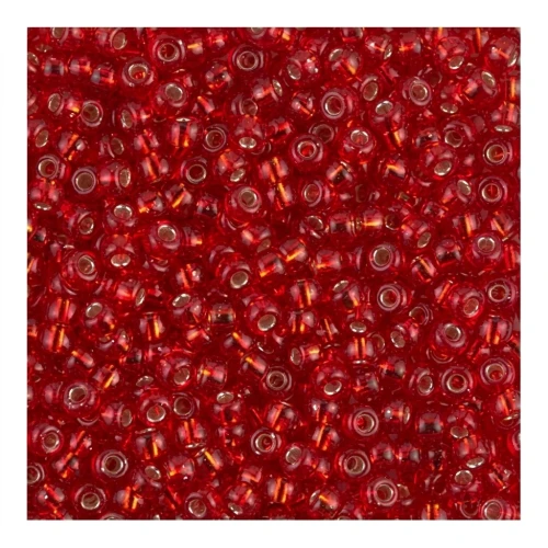 Miyuki Seed beads 11/0 10 - Silver Lined Flame Red x8g