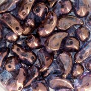 Zoliduo® Right pressed glass beads with two holes 5x8mm Crystal Dark Bronze x20|raw }}