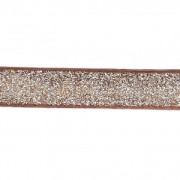 Fancy ribbon imitation leather 5 mm Light Coffee Glitter x1.2m