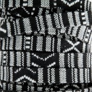 Ethnic lace 10 mm Black/White x30 cm