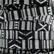Ethnic lace 10 mm Black/White x30 cm