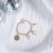 Resin Cameo 18x13 mm - right side - Light Rose x1