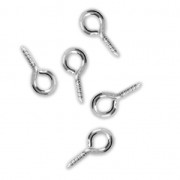 Brass Flat screw eyes 4 mm Stainless Steel  x10|raw }}