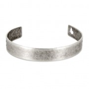 4 holes bracelet - special for DIY 60 mm weavings - Old Silver Tone x1