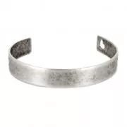 4 holes bracelet - special for DIY 60 mm weavings - Old Silver Tone x1