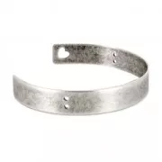4 holes bracelet - special for DIY 60 mm weavings - Old Silver Tone x1