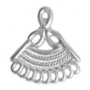 Fan spacer 1 7mm Silver Tone x1