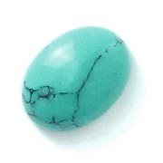 Oval Cabochon 8x6 mm Turquoise imitation x1
