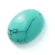 Oval Cabochon 8x6 mm Turquoise imitation x1