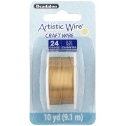 Artistic Wire Brass Wire 0.51 mm - Untreated, Tarnish-Resistant x9.1 m
