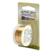 Brass wire Artistic Wire 0.51 mm - anti-tarnish x9.1m