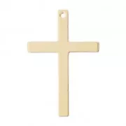 Cross pendant 26 mm - Gold-filled x1