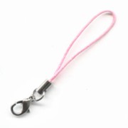 Mobile phone accessory with lobster clasp Light Rose x1|raw }}