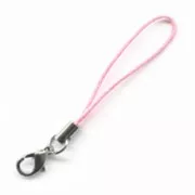 Mobile phone accessory with lobster clasp Light Rose x1