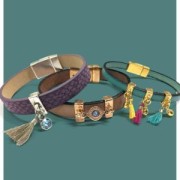 Sliding bead pendant holder for a 5 mm flat lace - Antique Silver Plating x1