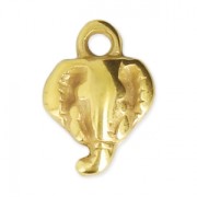 Elephant charm 9x12 mm fine Gold plated x1|raw }}