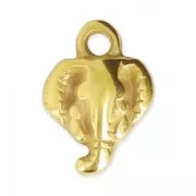 Elephant charm 9x12 mm fine Gold plated x1