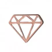 925 Sterling Silver origami diamond 15.5 mm x1