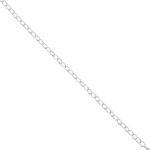 2.4x3 mm 925 Sterling Silver cable chain x 1m
