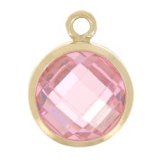 Pendant 8.5x6.5 mm - zirconium oxide - Light Rose Gold-filled x1|raw }}