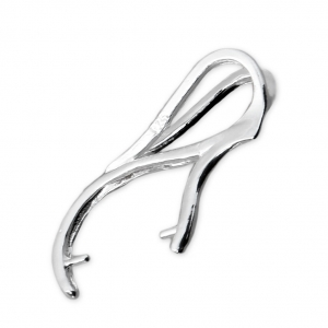 925 Sterling Silver Pendant Holder 24 mm x1